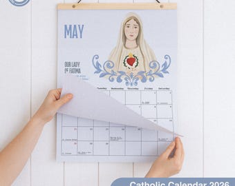 2026 Catholic Liturgical Calendar Printable | US Letter Wall Calendar PDF Digital Download