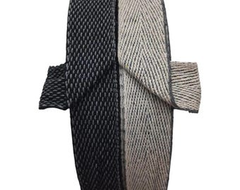 Cinta de sarga de algodón para unir alfombras/Cinta de sarga en blanco y negro para alfombras con mechones, unir alfombras y manualidades.