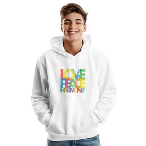 Bluza z kapturem LovePeace&Harmony Premium Unisex | JustHoods JH001