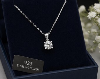 Luxe 925 zilveren diamanten hanger ketting – Eenvoudig elegant fijn sieraad cadeau