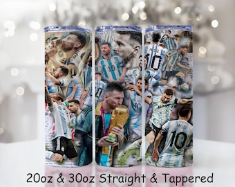 Pack of 2 Legend Messi Tumbler Wrap 20oz Png Wrap Sublimation Design Digital File Download