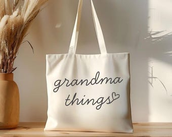 grandma things Tote bag -personalized Gigi gift-new grandma gift customized Nana gift TB5