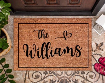 Custom Doormat Personalised Door Mat - Customised door Rug - Housewarming Gift - New Home Gift - House Gift - Unique Friend Present DM16
