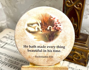 Ecclesiastes 3:11 - He Hath Made Everything Beautiful - 3.5 Inch Magnet - Christian Magnet - Bible Verse - Christian Gift