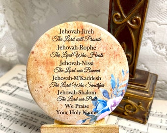 Names of Jehovah - 3.5 Inch Magnet - Christian Magnet - Bible Verse - Christian Gift