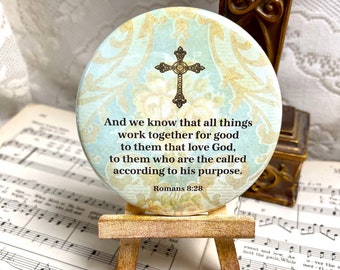 Romans 8:28, All Things Work Together for Good Magnet, Christian Magnet, Religious Magnet