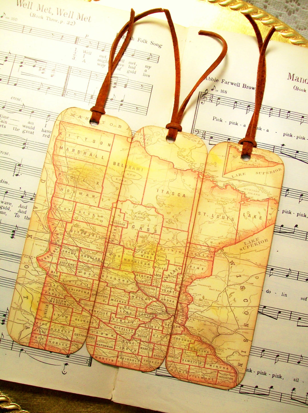 Minnesota 1893 Map Bookmarks Historical County Map Bookmarks - Etsy