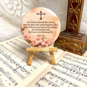 John 3:16 - God so Loved the World - Easter - 3.5 Inch Magnet