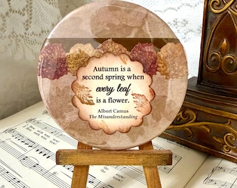 Autumn Magnet,  Albert Camus, The Misunderstanding, 3.5 Inch Magnet - Literary Magnet - Office Decor - Fridge Magnet
