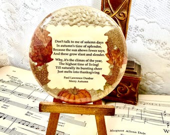 Autumn Magnet, Paul Lawrence Dunbar, Merry Autumn, 3.5 Inch Magnet - Literary Magnet - Office Decor - Fridge Magnet