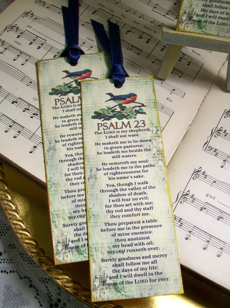 psalm 23 bookmarks christian handmade bookmark the lord is