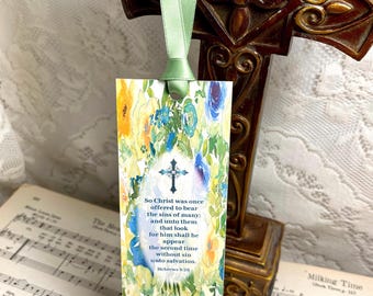 Hebreos 9:28, Marcadores de versículos bíblicos, Así también Cristo fue ofrecido una sola vez por los pecados de muchos, Marcadores religiosos