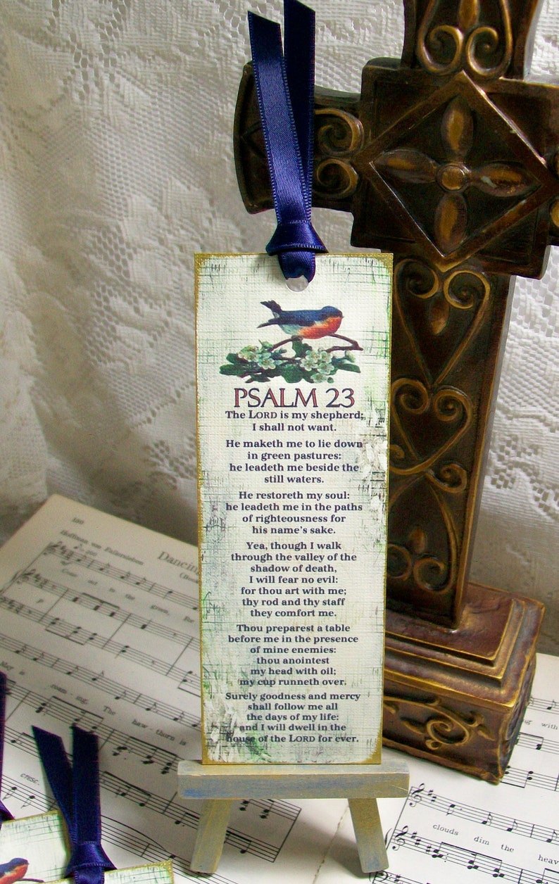 Psalm 23 Bookmark Christian Handmade Bookmark the Lord is My - Etsy