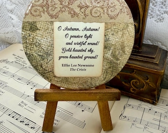 Autumn Magnet, Effie Lee Newsome, O Autumn, Autumn - 3.5 Inch Magnet - Gift Magnet - Kitchen Decor