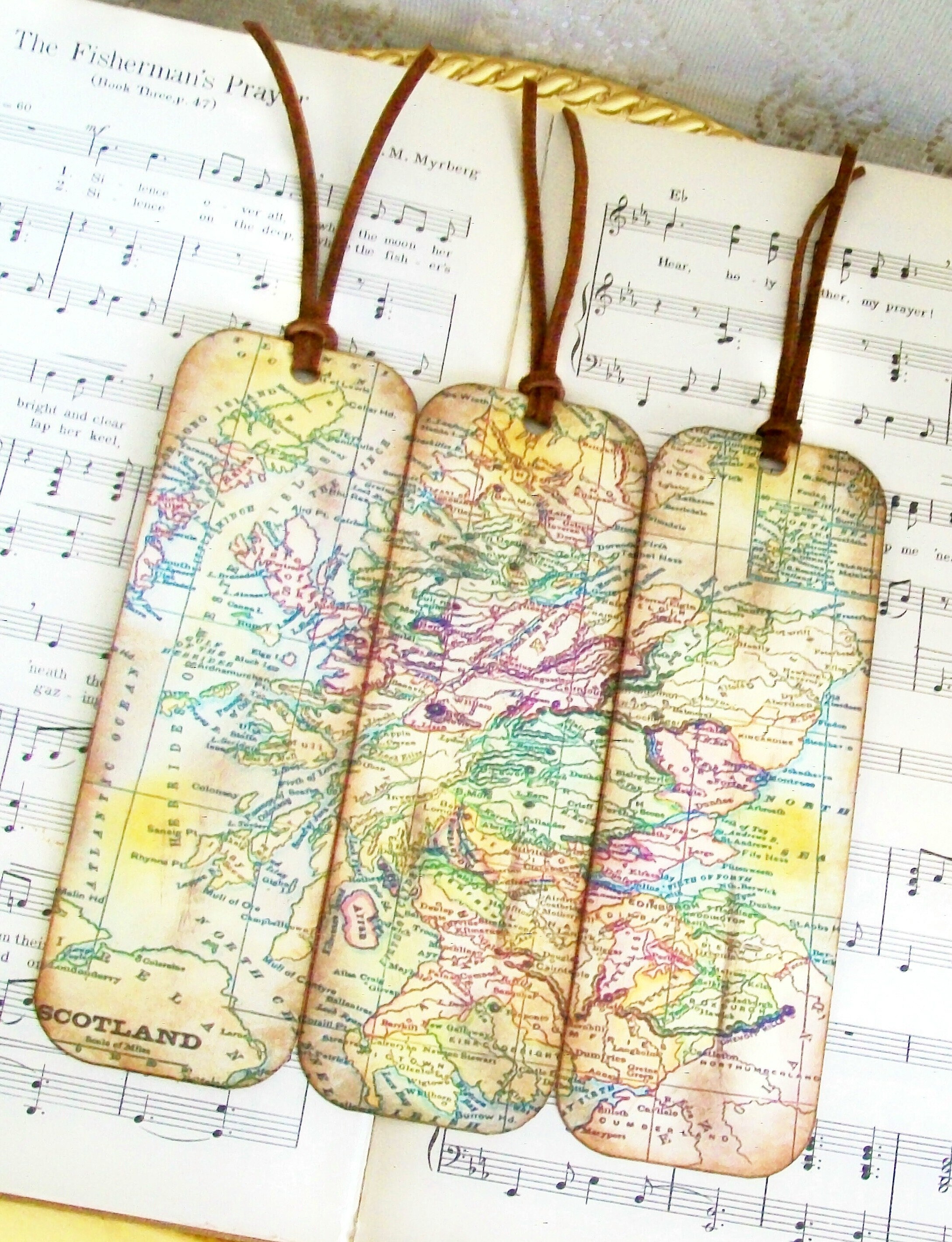 scotland map bookmarks for men historical map bookmarks