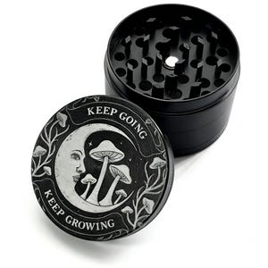 Mushroom Moon Design Herb Grinder，Trippy Herb Grinder, Mushroom Decor, Cute Grinder With Catcher, Halloween Party Supplies,  Fungi Grinder