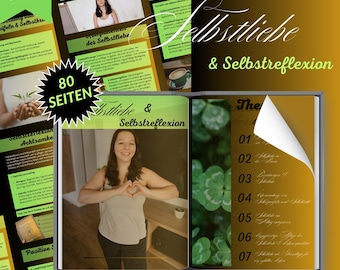 Self-Reflection & Self-Love | Ebook with 83 pages more for mindfulness, self-worth, inner strength, joy of life | Digital PDF Download