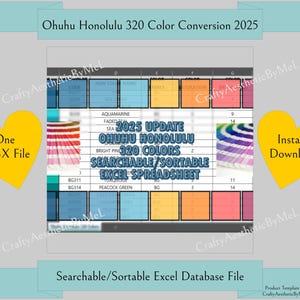 Interactive Excel Spreadsheet [XLSX File Format] ft. Ohuhu Honolulu 320 Color Conversion (2025 Update)
