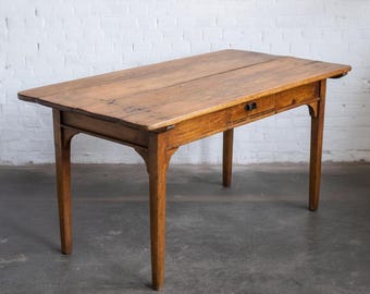 Table de ferme mennonite mexicaine primitive vintage du milieu du siècle