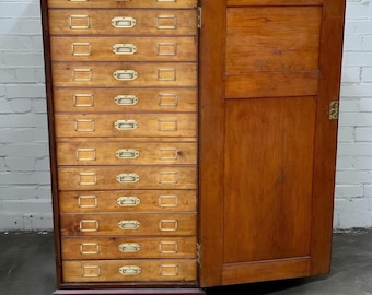 Victorian 12 Drawer Museum Specimen Cabinet