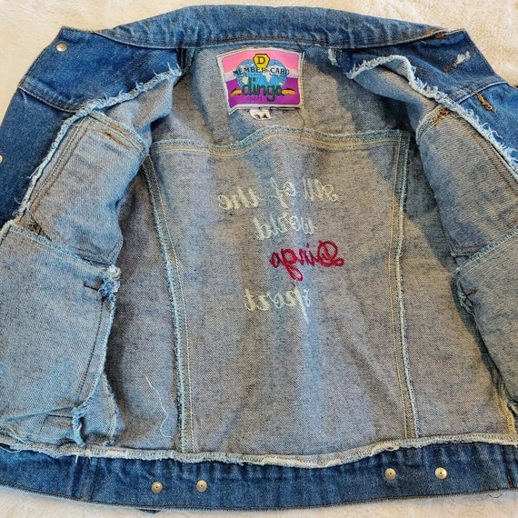 Vintage 80s Dingo Sport Denim Jean Jacket Embroid… - image 8