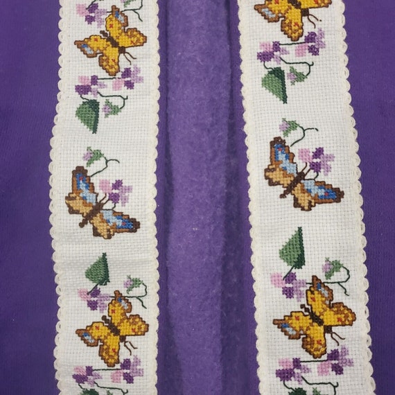 Vintage 90s Purple Granny Core Open Cardigan Swea… - image 4