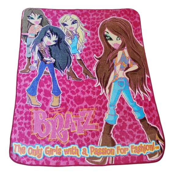 Vintage Bratz Dolls Fleece Blanket Throw Passion for Fashion 50 X