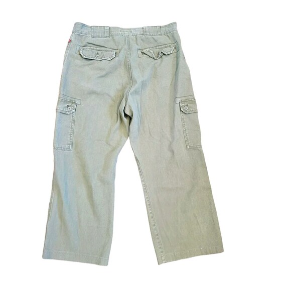 Vintage 90s Y2K Mens Cargo Pants 37x26 Short Crop… - image 10
