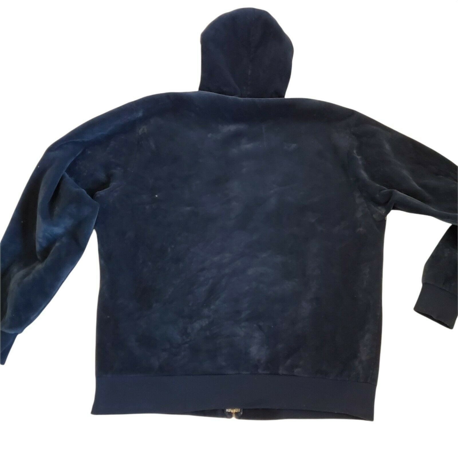 Carhartt Hooded Jacket Blue Velour Sz XL Made in USA Fleece Lined