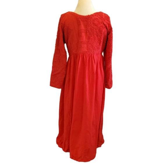 Vintage 90s Womens Size Medium Modest Red Cotton … - image 2