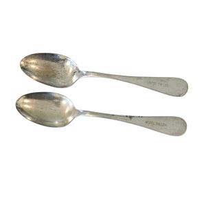 Antique Hotel Tuller Silver Plate Spoons Flatware Engraved Detroit Michigan