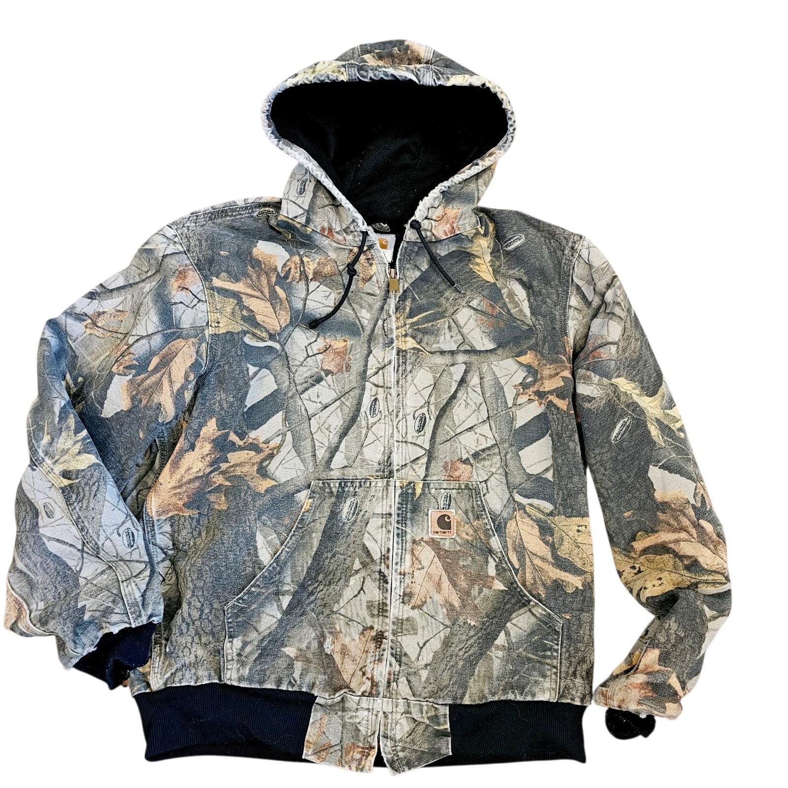 Vtg Carhartt Jacket Sz M J144 CMO Realtree Hardwoods Camo Hunting