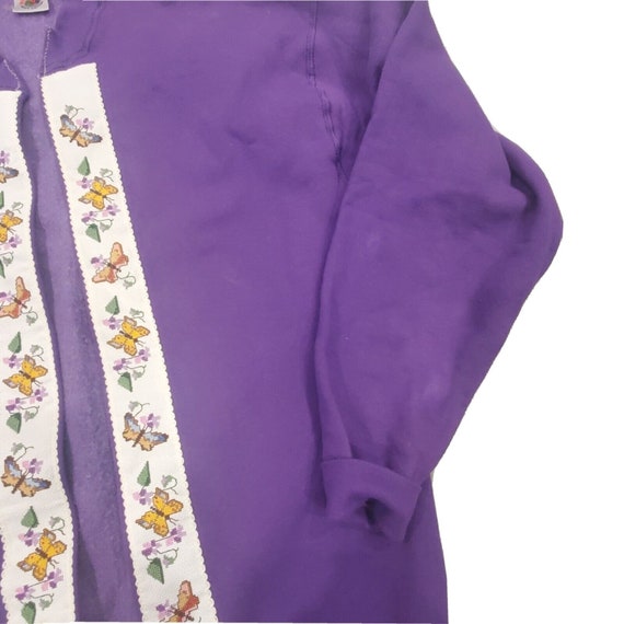 Vintage 90s Purple Granny Core Open Cardigan Swea… - image 5