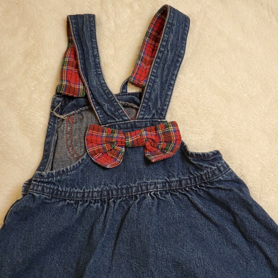 Vintage Oshkosh Girls Sz 4 Denim Jumper Overall D… - image 4