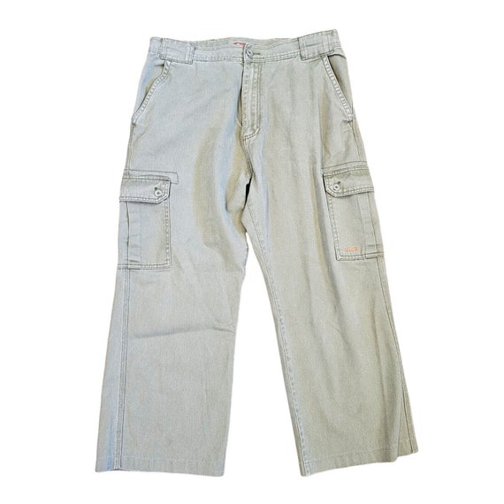 Vintage 90s Y2K Mens Cargo Pants 37x26 Short Crop… - image 6