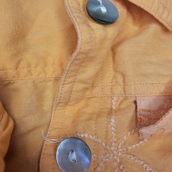 Y2K Medium Sherbert Orange Artsy Textured Jacket … - image 4