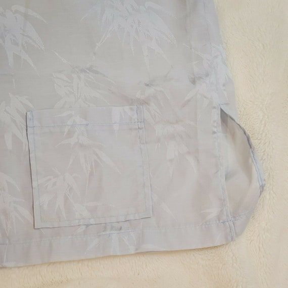 Vintage Mens Mexican Wedding Shirt Light Blue Sat… - image 9