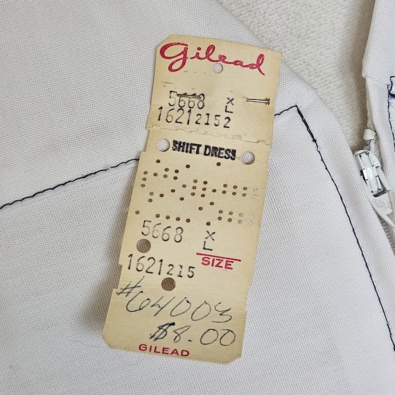 Vintage 60s XL White Housecoat Dress Duster Sleev… - image 5