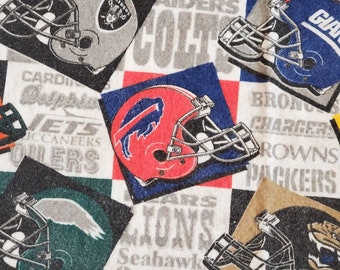 Vintage 90s NFL Felt King Blanket Coverlet Tapestry USA 70 X