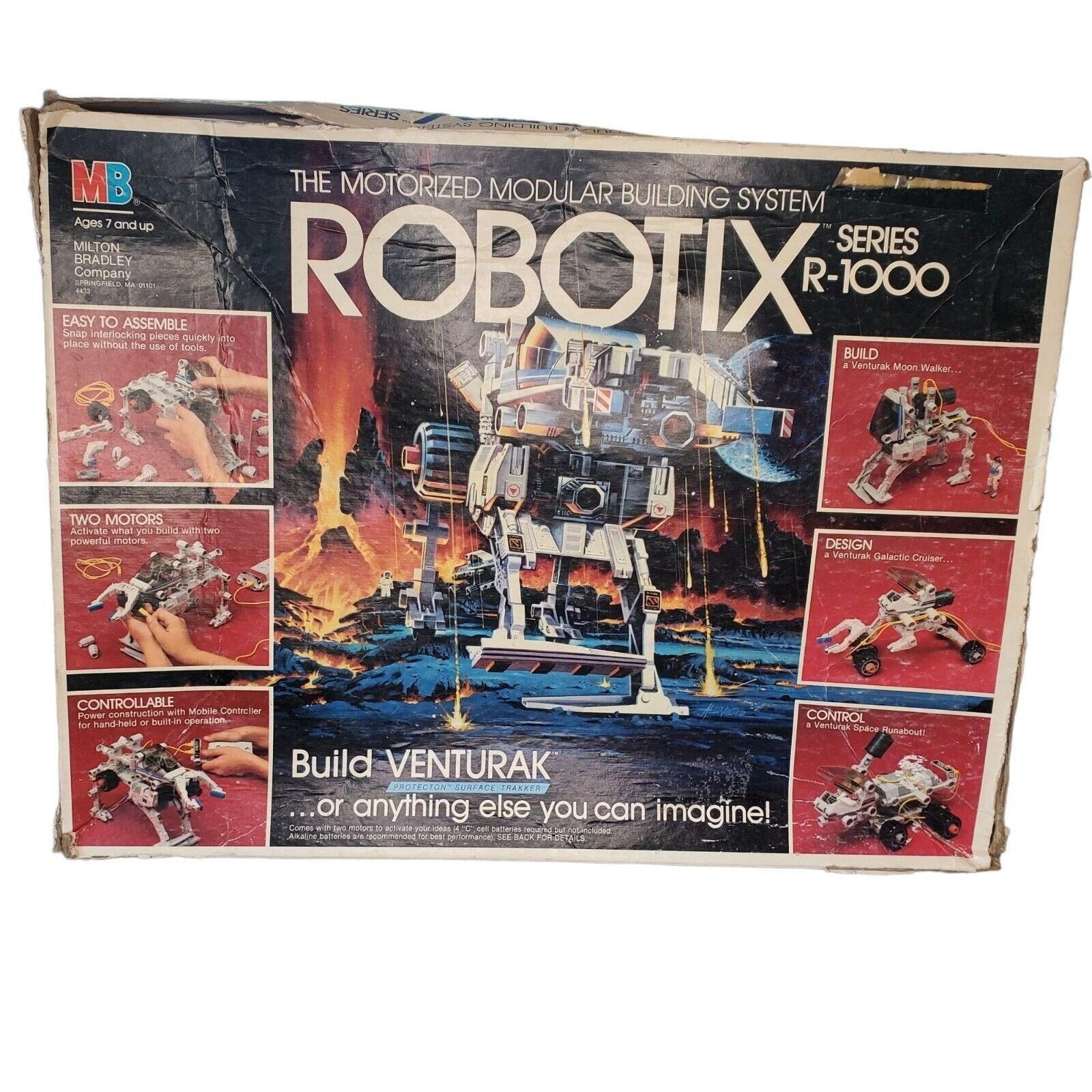 Vintage Robotix R 1000 Series Milton Bradley 1985 Motorized