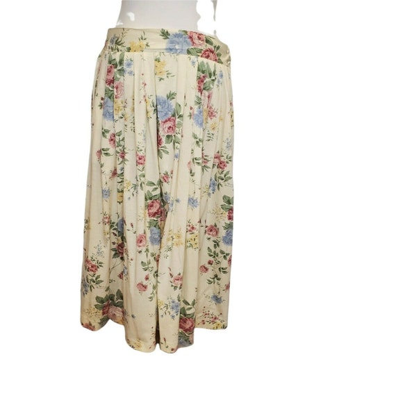 Vintage 90s Cottage Core Floral Cropped Skirt Set… - image 3