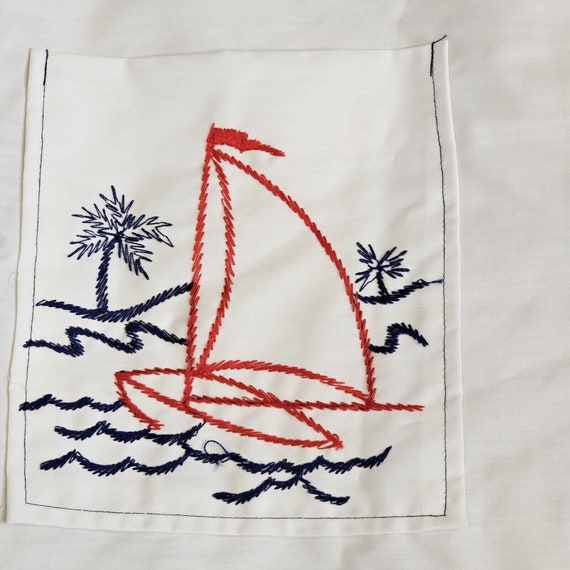 Vintage 60s XL White Housecoat Dress Duster Sleev… - image 3