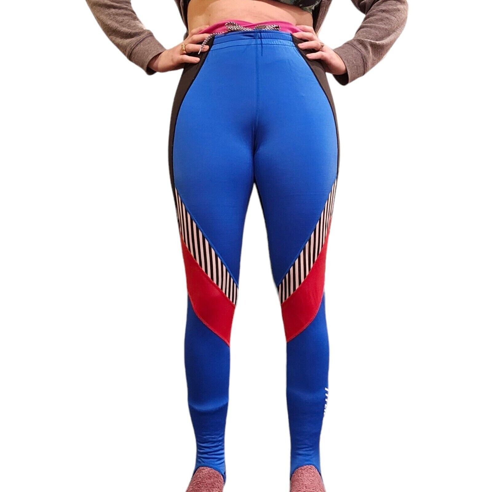 VTG 90s Helly Hansen Medium Blue LIFA Ski Pants Stirrups Base Layer