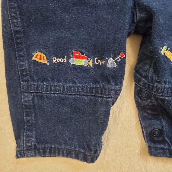 Vintage 90s Oshkosh 6/9 Months Blue Denim Overall… - image 5