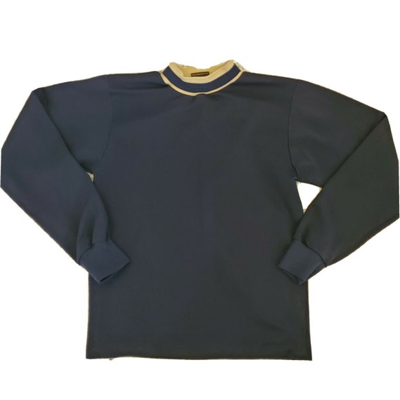 Vintage 1960s Womens Mock Neck Sweater Minimalist