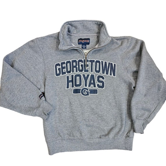 Vintage 90s Georgetown Hoyas Gray Quarter Zip Pul… - image 2