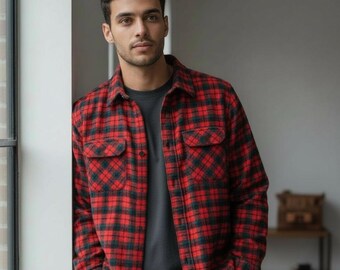 60s 70s PENDLETON Board Shirt, Vintage Wool Plaid Shirt, Red