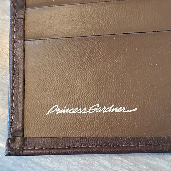 Vintage Brown Leather Bifold Wallet Picture Inser… - image 7