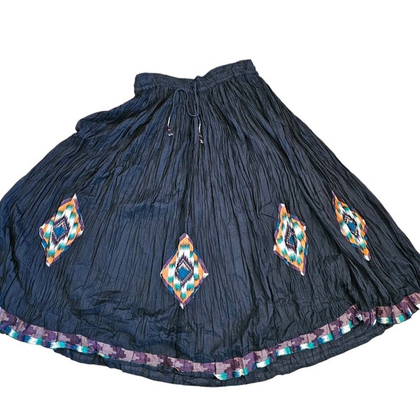 Skirt with Ethnic Print