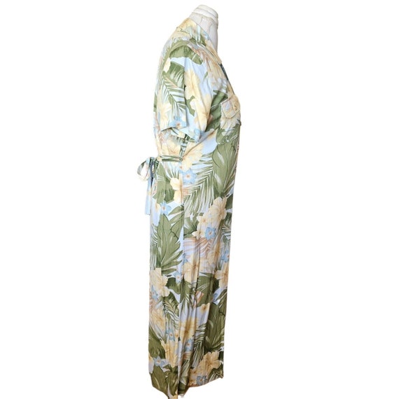 90s Small Tropical Hawaiian Floral Hibiscus Maxi … - image 5